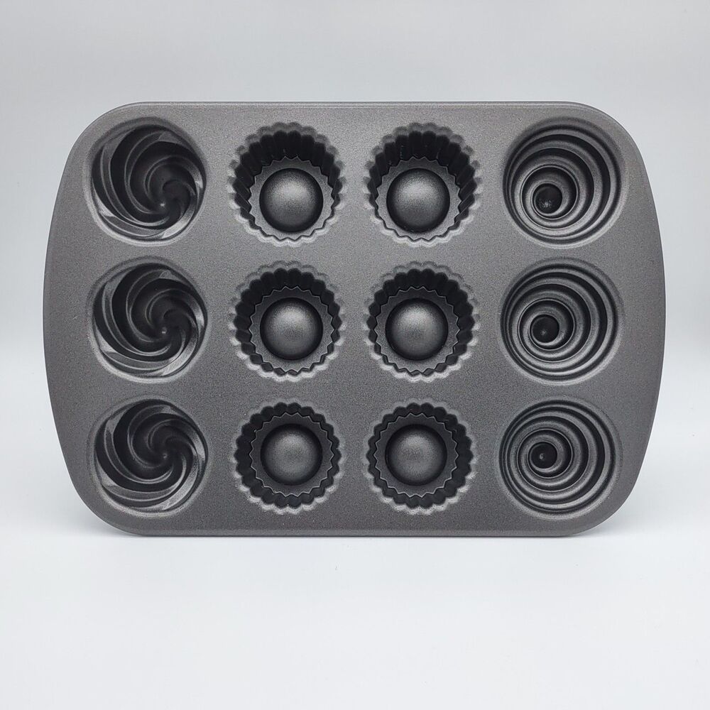 Nordic Ware Filled Cupcake Pan 3-Cup Pro Cast Cake Pan Mold